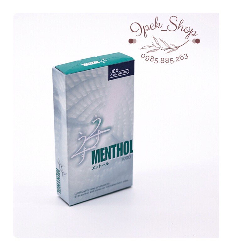 Bao cao su JEX Usu Usu Menthol - Hộp 12 Pcs - Ipek_Shop