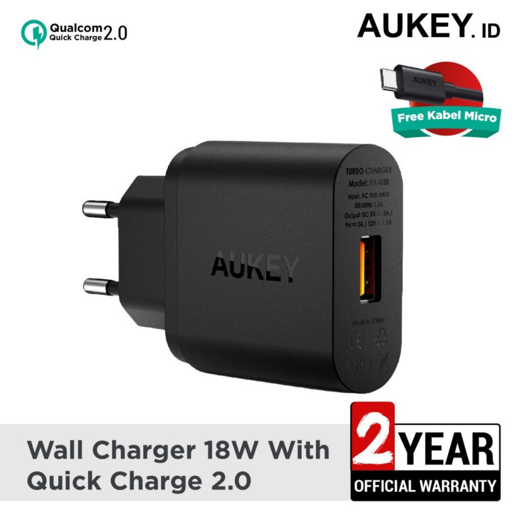 Bộ Sạc Aukey Pa-u28 1 Cổng 18w Qc 2.0-500224