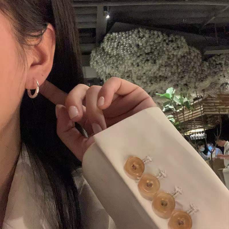 Khuyên Tai Bạc Đơn Giản Thời Trang