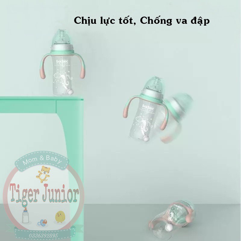 Bình 3 giai đoạn, Bình sữa, bình nước, bình tập uống chống sặc BOC 240ml/300ml.