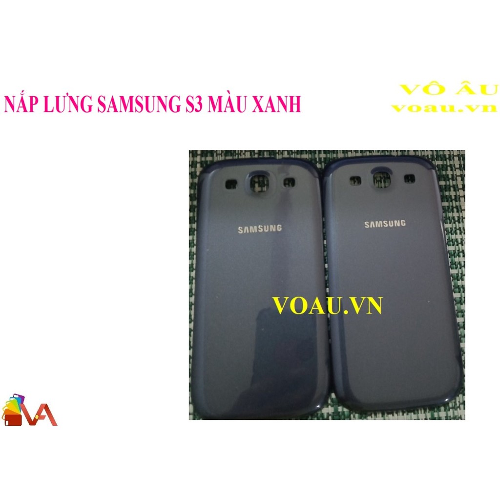 NẮP LƯNG SAMSUNG S3 MÀU XANH