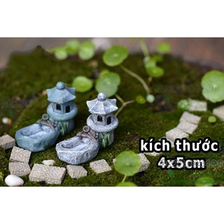 Tháp đá - Phụ kiện trang trí tiểu cảnh sân vườn, trang trí hồ cá thủy sinh, bể cá cảnh