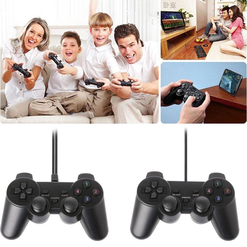 CRE  Single Vibration Dual Joystick Gamepad Wired USB Game Controller For PC Laptop
