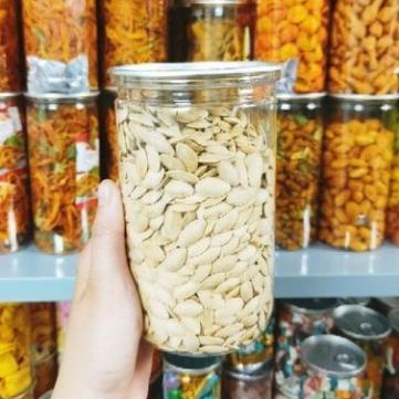 (SALE GIA GOC) Hạt bí trắng lon 250g, bùi bùi béo béo, ăn vặt dịp Tết