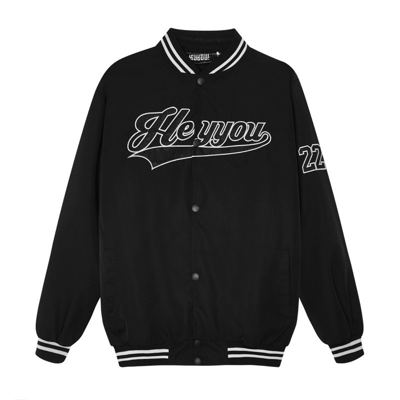 Áo khoác bomber varsity jacket hàng Heyyou chính hãng unisex nam nữ