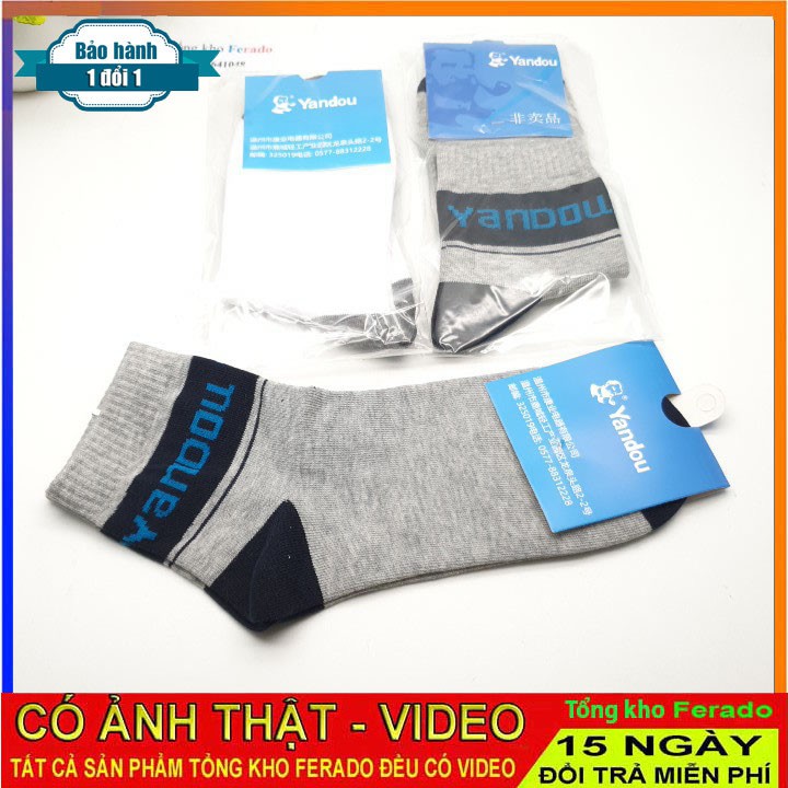 Tất nam nữ cổ ngắn mềm mại thời trang Yandou