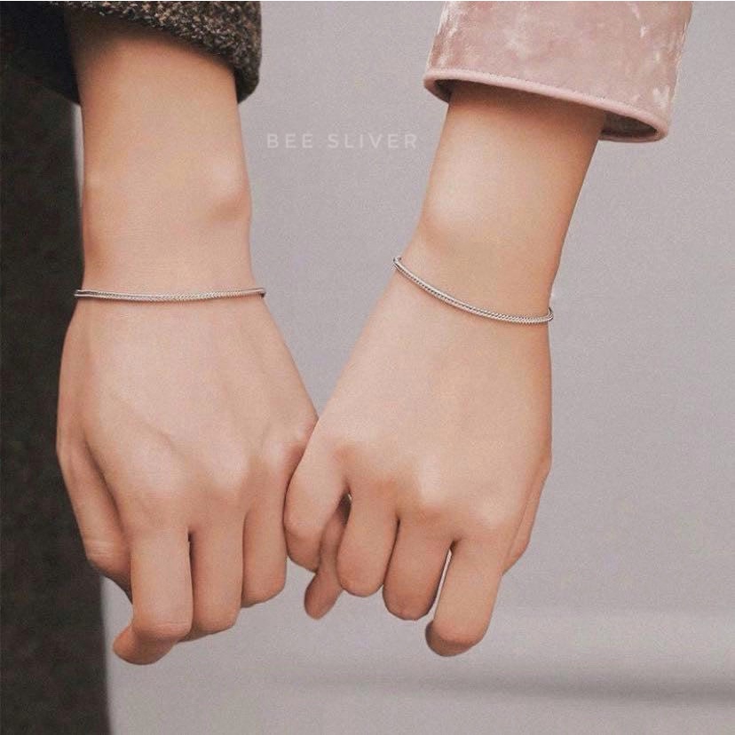 Lắc tay bạc đôi Couple - trang sức bạc Bee Sliver