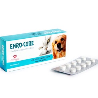 Viên ENRO CURE trị viêm tai ngoài, nhiễm khuẩn đường ruột chó mèo