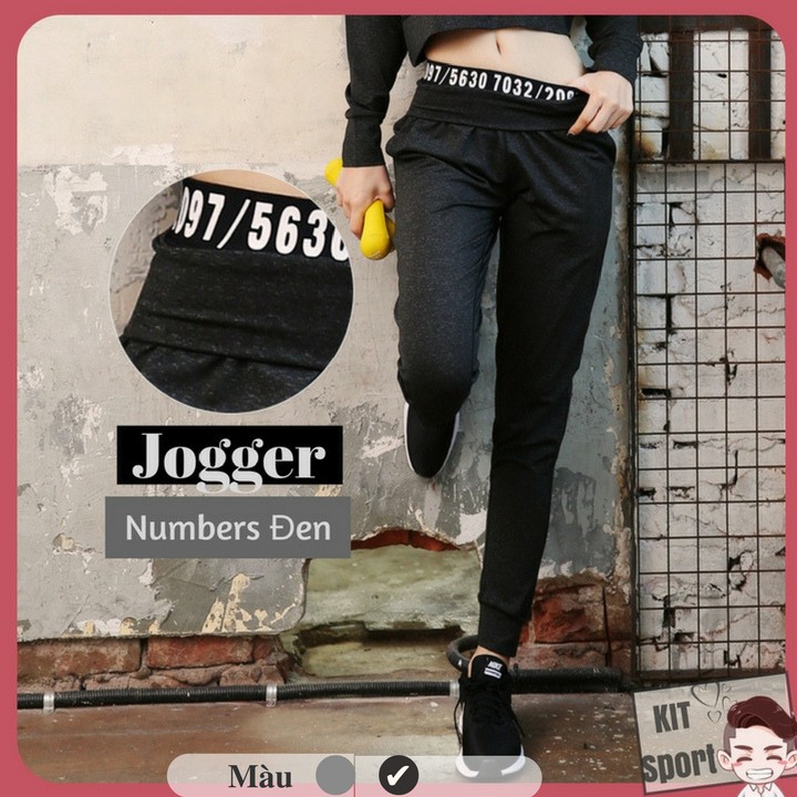 Quần dài Jogger có túi thể thao nữ Numbers (Đồ Tập Gym)(Không Áo) - Cửa Hàng Nam Ken Sport