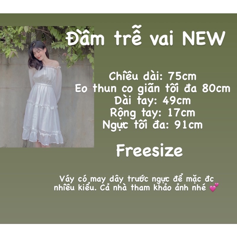 VÁY TRẮNG THIẾT KẾ NHIỀU TẦNG TRỄ VAI*NEW ❌ ĐẦM TRẮNG *NEW | BigBuy360 - bigbuy360.vn