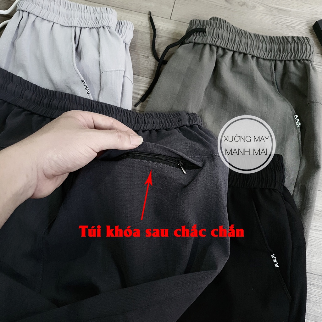 Quần đũi nam dài ống suông cao cấp, cạp chun, thoải mái, mặc hàng ngày