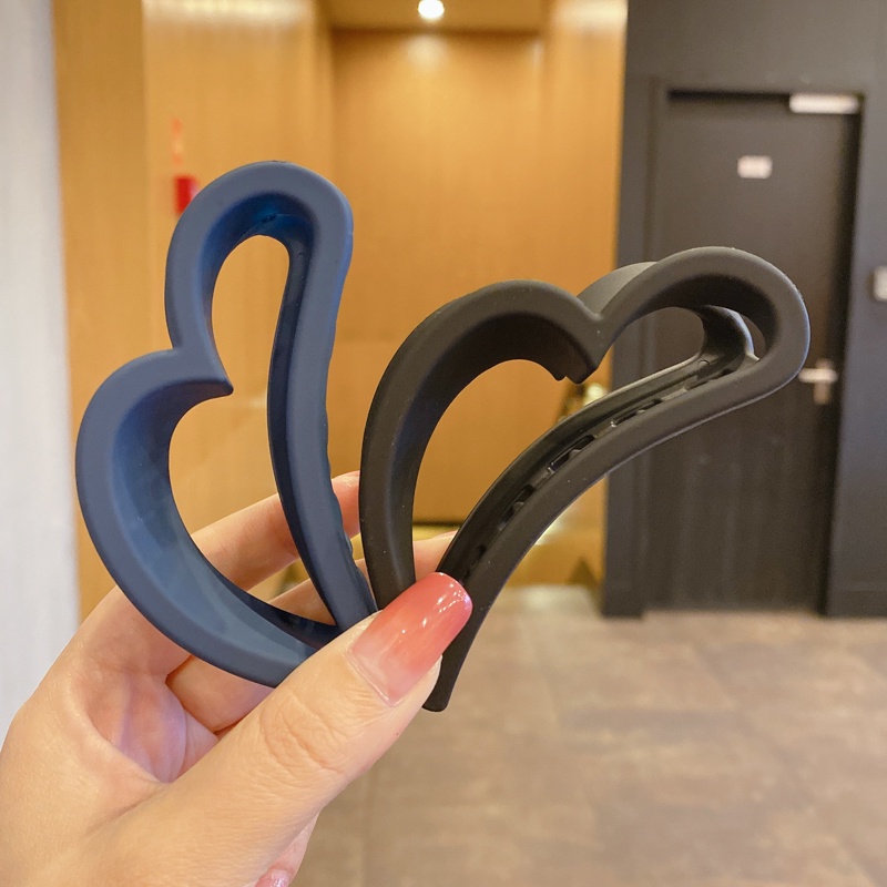 Kẹp tóc acrylic hình trái tim phong cách Hàn Quốc thời trang
