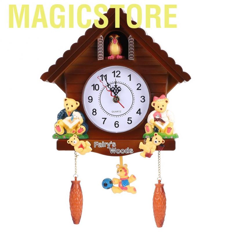 Magicstore Cuckoo Clock Tree House Wall Art Vintage Decoration for Home Living Room Office