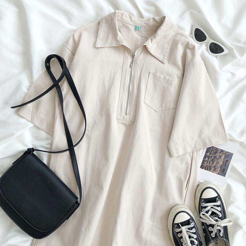 Order | Đầm denim suông cổ polo K4904 | BigBuy360 - bigbuy360.vn