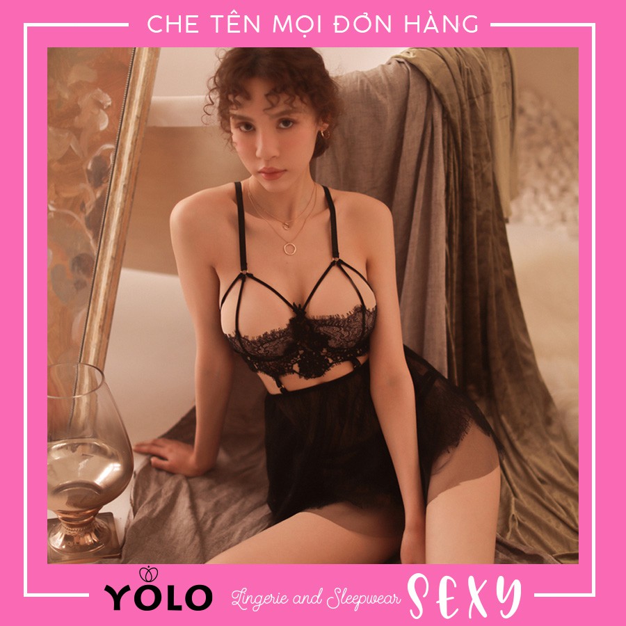 Váy Ngủ Ren Sexy Hở Bụng Gợi Cảm CP03