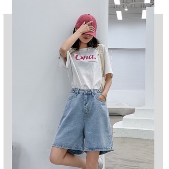 [MÃ KEOS10K3Q GIẢM 20% ĐƠN 200K] Quần short bò 🦋 ống rộng quần jeans chất đẹp loại 1 vải dày dặn k bai màu mix kèm áo