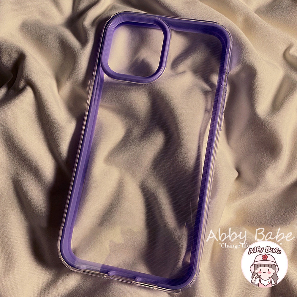 Ốp Điện Thoại TPU Mềm Chống Sốc 3 Trong 1 Màu Tím Cổ Điển Cho Iphone 14 12 11 Pro Max X XS