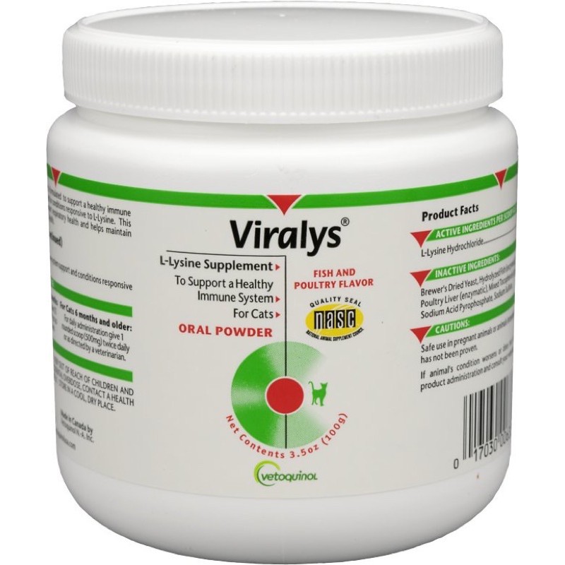 VIRALYS - Bột Hỗ Trợ Hệ Miễn Dịch Cho Mèo Của Mỹ