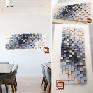 Tranh gỗ trang trí 3D HIỆN ĐẠI (Wood mosaic) - KÍCH THƯỚC 30x80cm