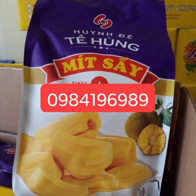 Mít sấy TỀ HÙNG 3 gói mít 250g.Hạn 12 tháng.