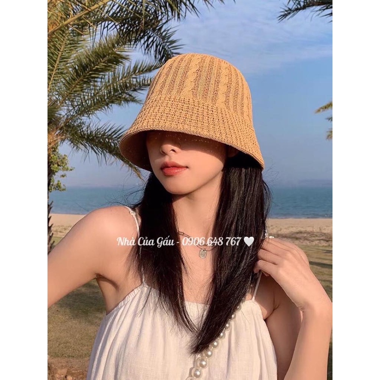 Mũ bucket nữ vải dày dặn siêu đẹp