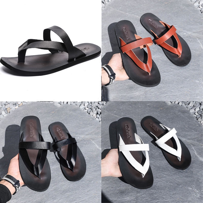 2023 Nam mới thoải mái cá tính Hàn Quốc Baotou Outer Beach Sandals