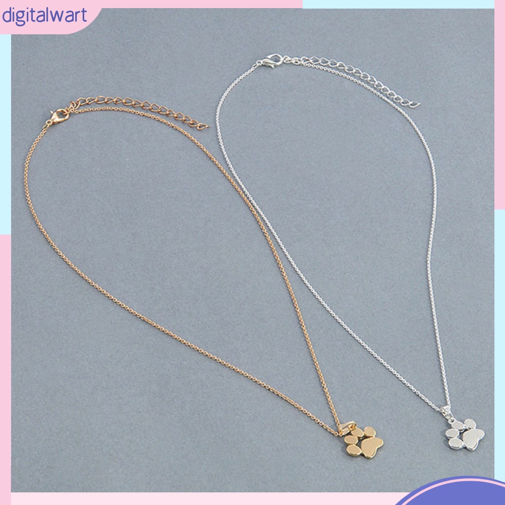 Dây Chuyền Mặt Tròn Hình Bàn Chân Thú Cưng Độc Đáo