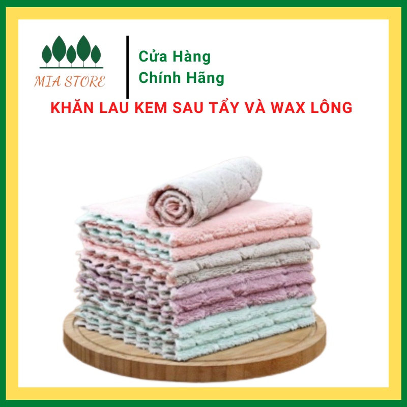 Khăn lau kem sau tẩy và wax lông khăn lau đa năng 2 mặt siêu thấm nước tiện dụng và mềm mịn siêu cute