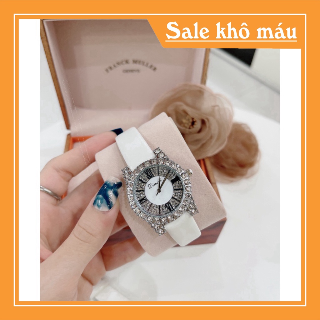 Đồng hồ DIMINI dây da mềm thiết kế đính đá kim cương nhân tạo sang trọng đeo cực sáng tay và nổi bật hình ảnh video tựụp | BigBuy360 - bigbuy360.vn