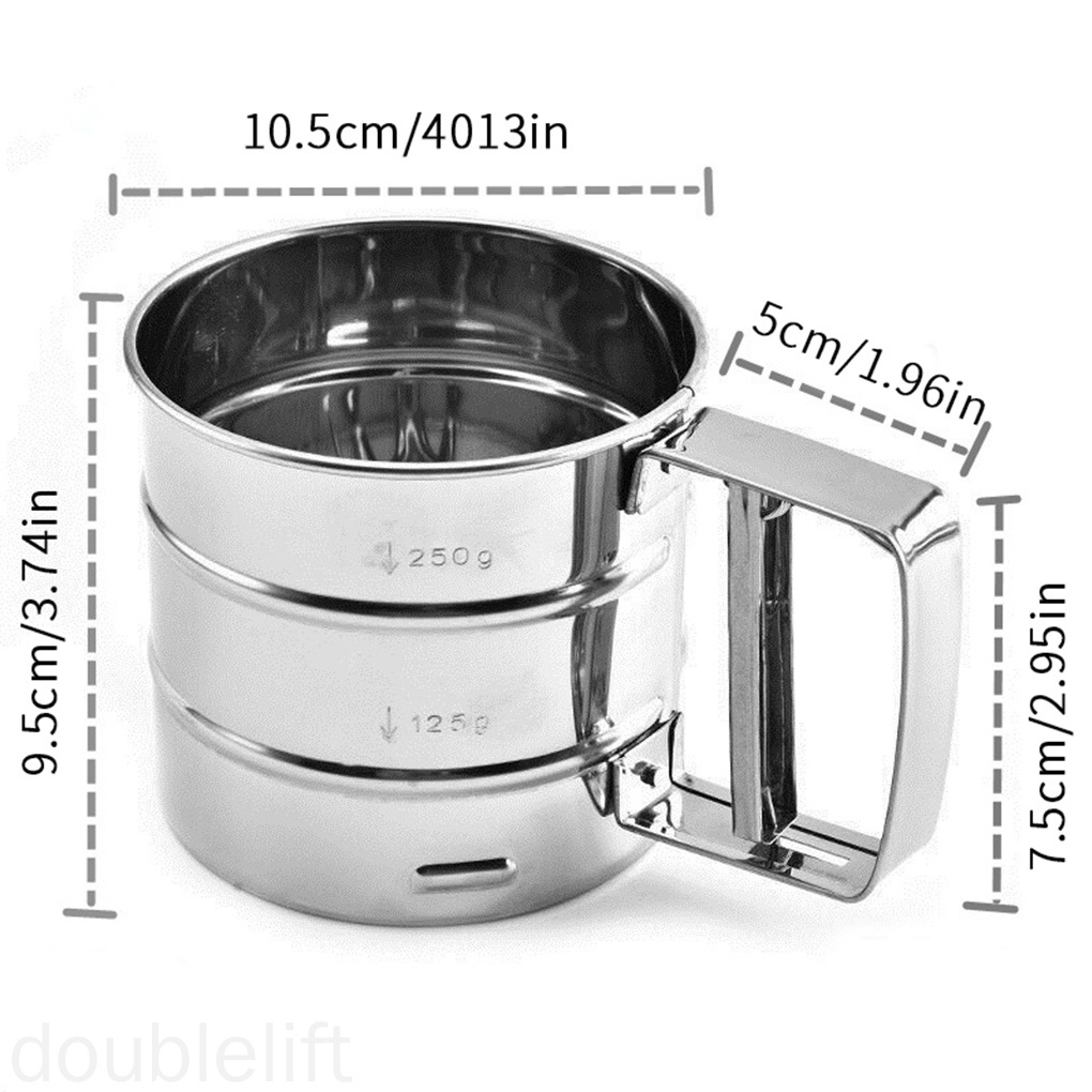 Cốc Rây Bột Bằng Thép Không Gỉ Tiện Dụng Cho Nhà Bếp