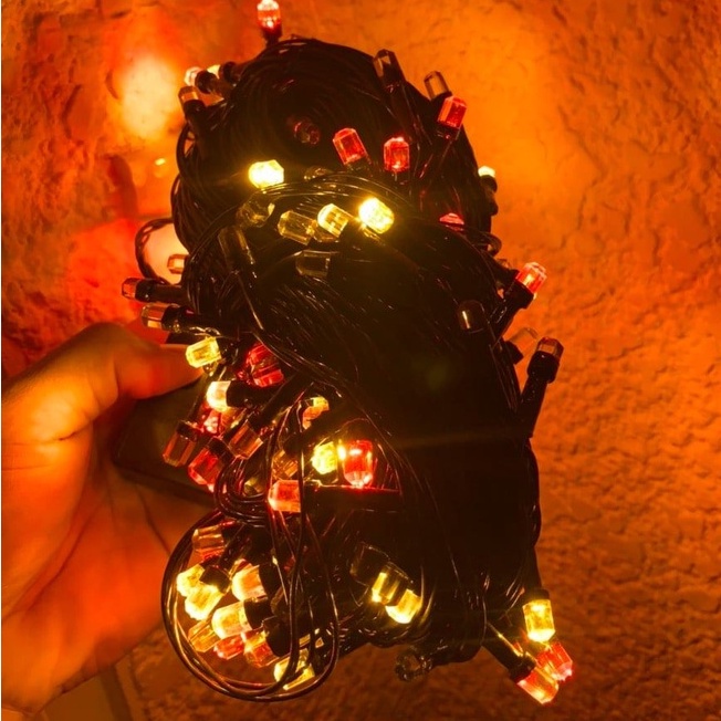 CUỘN 50M ĐÈN NHÁY TRANG TRÍ BÓNG LED KIM CƯƠNG LỤC GIÁC