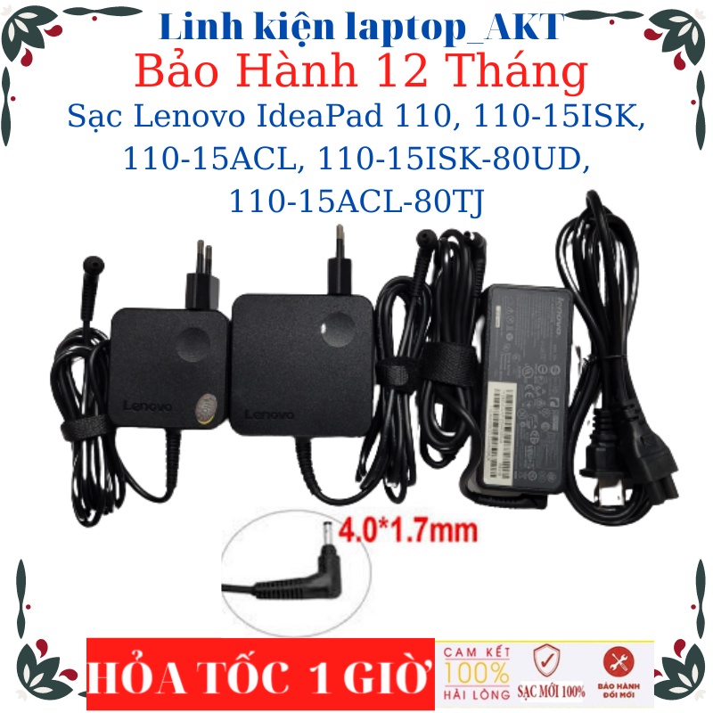 Sạc laptop Lenovo IdeaPad 110, 110-15ISK, 110-15ACL, 110-15ISK-80UD, 110-15ACL-80TJ- Sạc 20V-2.25A/3
