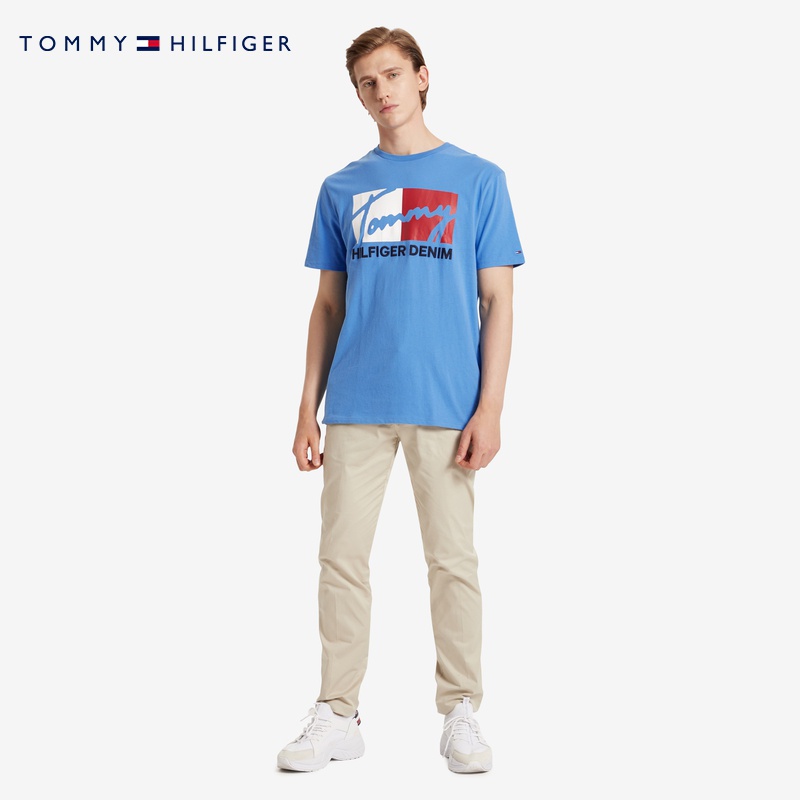 Áo Thun Cotton Cổ Tròn Ngắn Tay In LOGO TOMO Thời Trang Nam Cá Tính 08578E7331