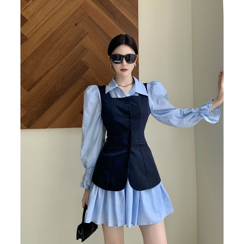 Đen Đầm Hai Dây Ôm Eo Thời Trang Thanh Lịch Cho Nữ