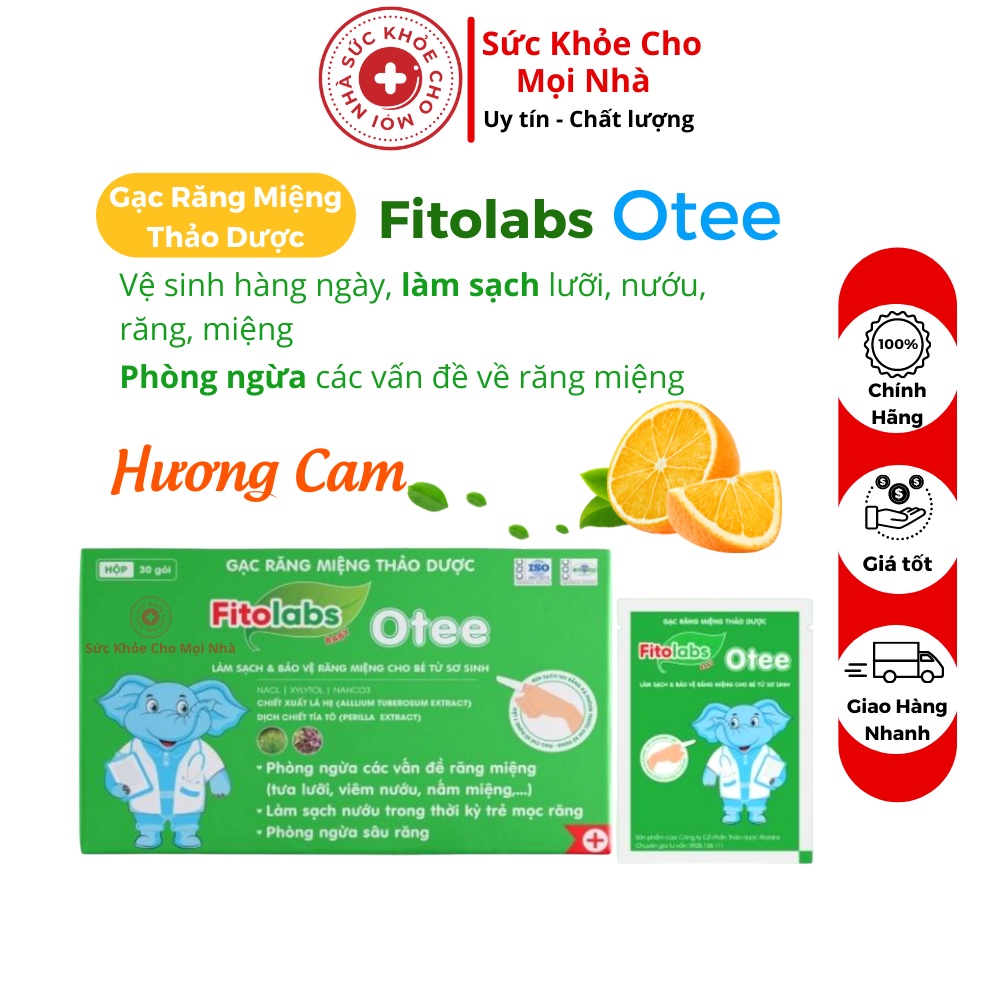 Gạc răng miệng thảo dược Fitolabs otee vệ sinh khoang miệng tưa lưỡi cho bé từ sơ sinh.suckhoechomoinha