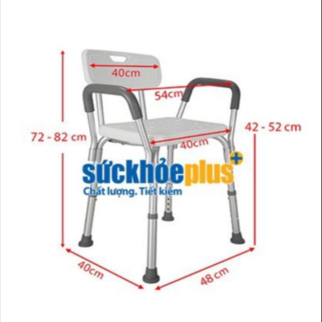 Ghế tắm người già nhôm cao cấp