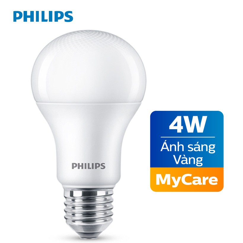 Bóng đèn Philips LED MyCare 4W 3000K E27 A60 - Ánh sáng vàng | BigBuy360 - bigbuy360.vn