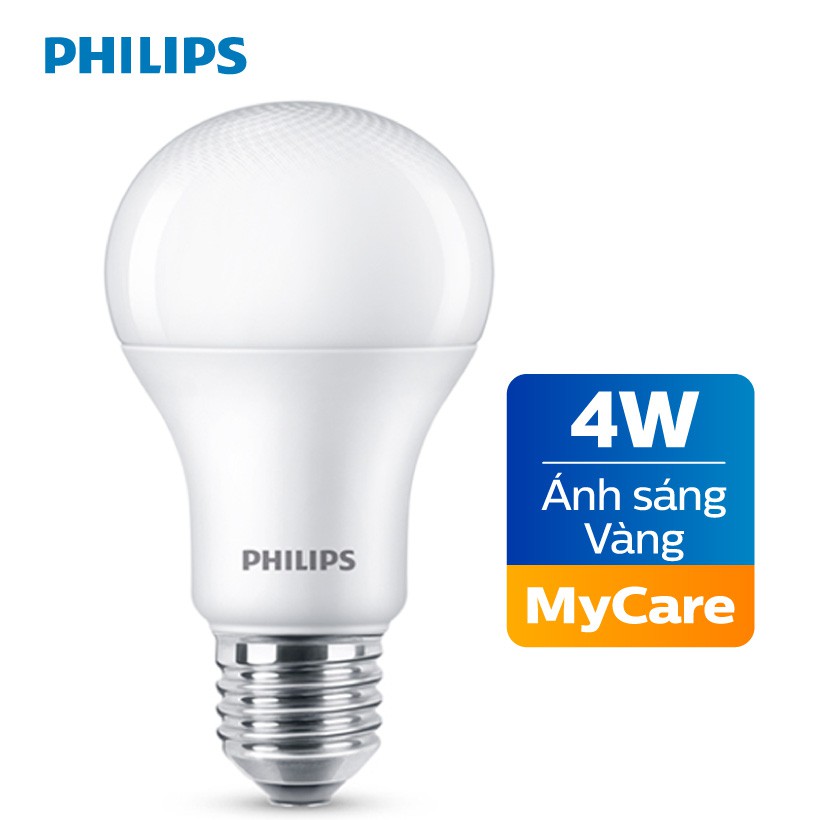 Bóng đèn Philips LED MyCare 4W 3000K E27 A60 - Ánh sáng vàng