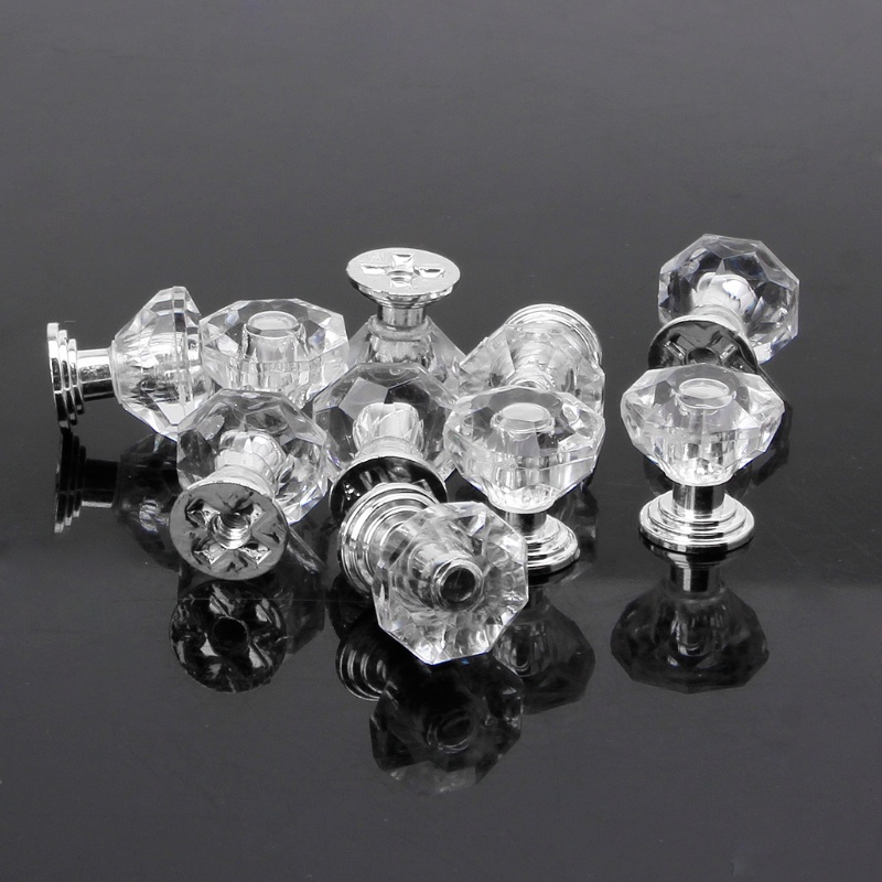 Set 10 Tay Nắm Ngăn Kéo Tủ Bằng Acrylic Tiện Dụng Cho Gia Đình