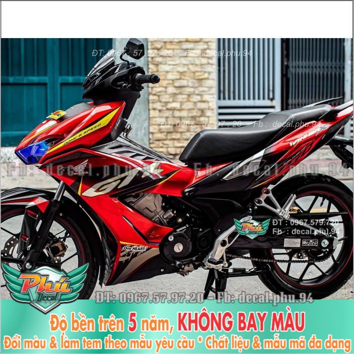 Tem rời Winner X GTR Đỏ đen (B) -1