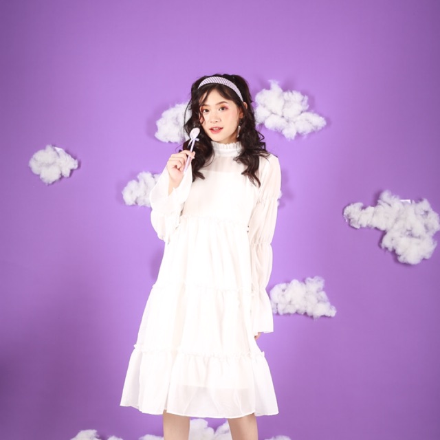 VÁY ĐI CHƠI/ĐI TIỆC/PROM - EMBROYDER DRESS - VÁY TAY DÀI ỐNG LOE | BigBuy360 - bigbuy360.vn