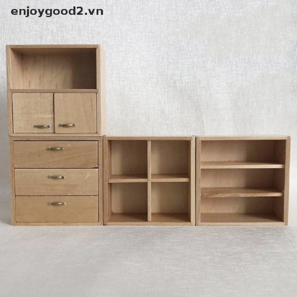 Tủ Nội Thất Mini 4 Phần Cho Nhà Búp Bê DIY