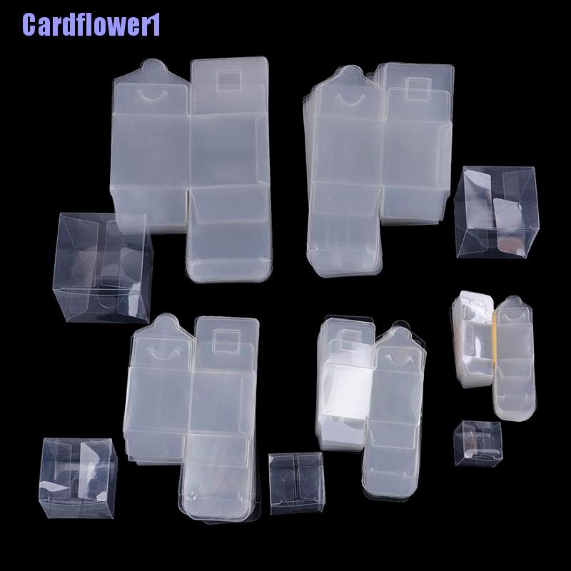 Set 50 Hộp Đựng Quà / Kẹo / Socola Hình Vuông Bằng Pvc Trong Suốt