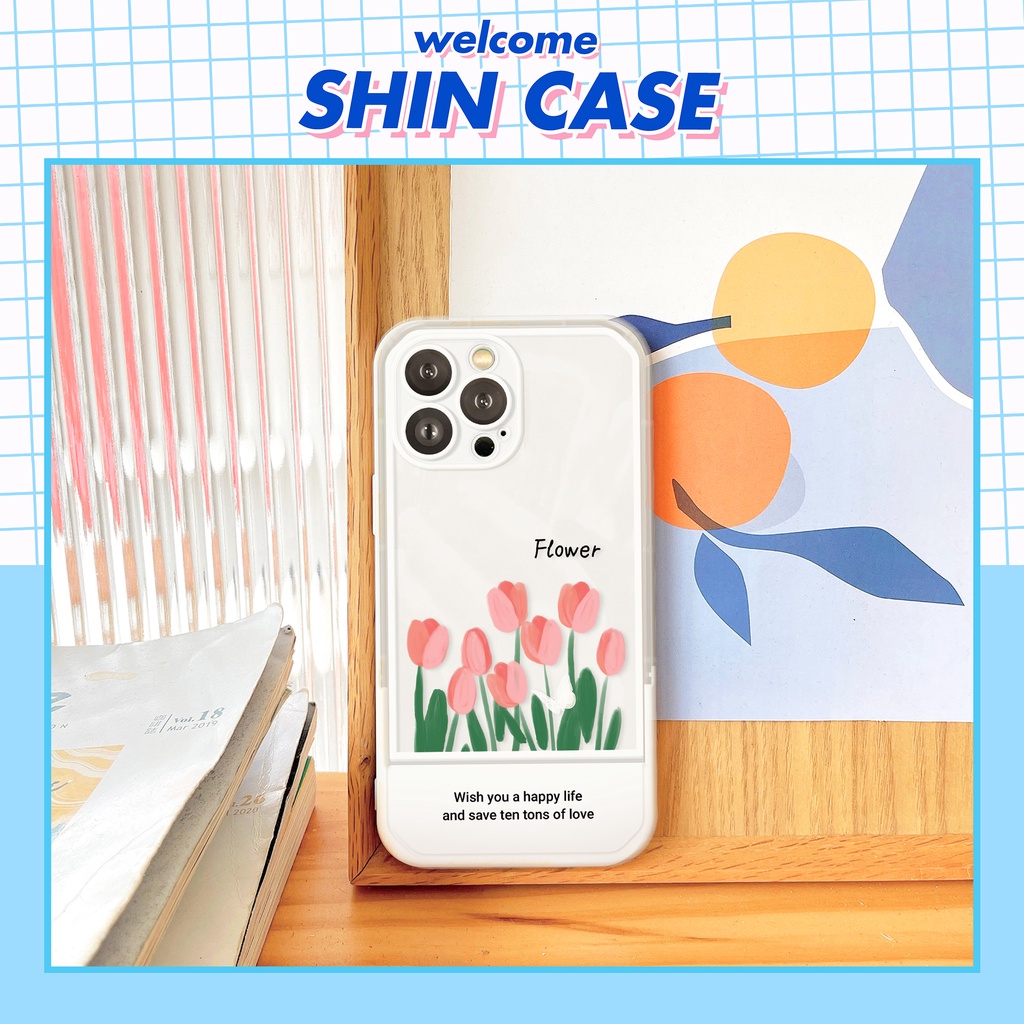 Ốp lưng iphone chống lưng happy tulip 6/6plus/6s/6splus/7/7plus/8/8plus/x/xs/11/12/13/14/pro/max/promax/plus/shin/case