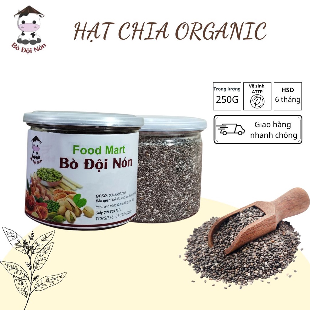 Hạt Chia Đen Organic Nhập Khẩu Argentina 250g