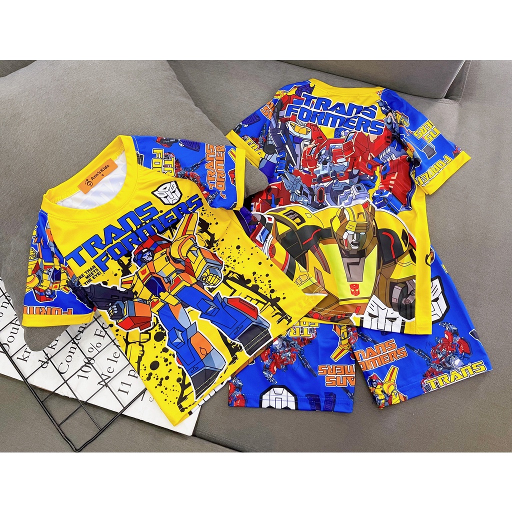 [XẢ KHO] Bộ Đồ Bé Trai 35-39 Kg Set Quần Áo Thời Trang Trẻ Em Cho Bé In Hoạt Hình Hot Trend Homie Kids TRSZ13