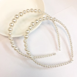 bờm tóc vintage hạt châu màu trắng(BOMPI.C5)