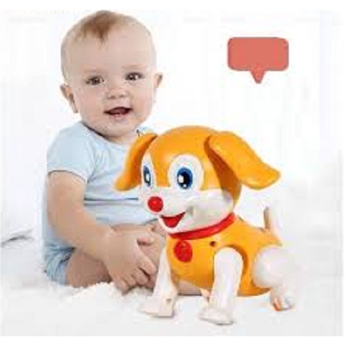(HÀNG ĐỘC) Trò chơi con chó sử dụng pin AA biết đi phát sáng hỗ trợ bé chơi buổi tối có nhạc có độ bền cực cao cho bé