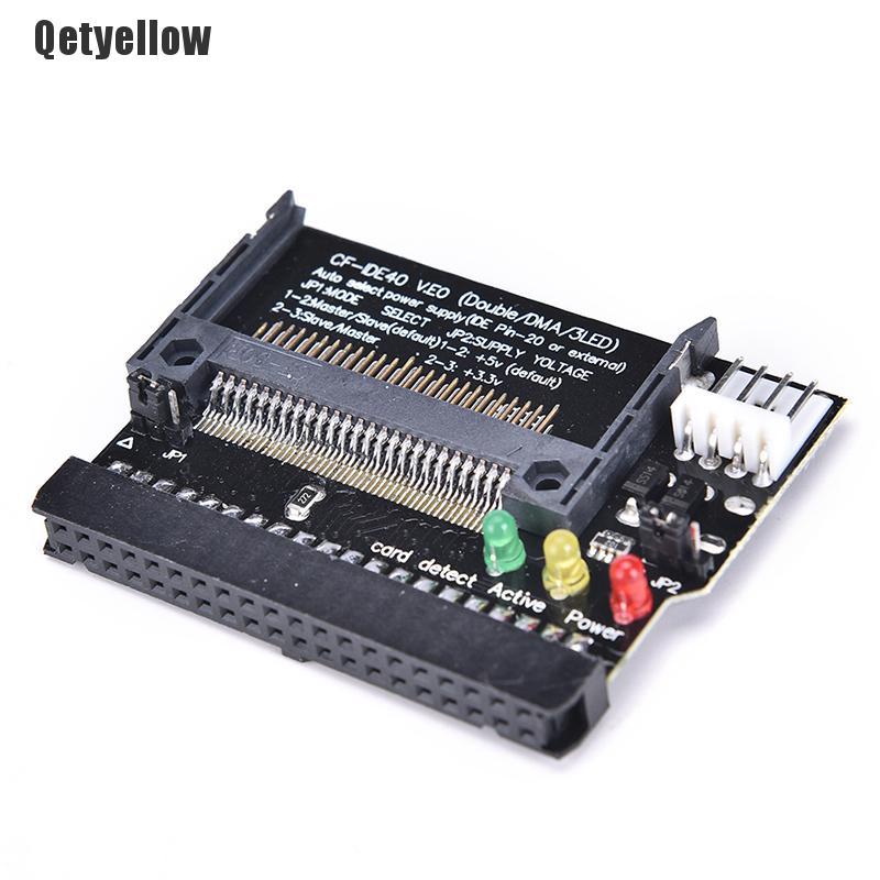 Qetyellow Compact Flash CF to 3.5 Female 40 Pin IDE Bootable Adapter Converter Card