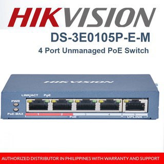 Switch Poe HIKVISION 4 cổng DS-3E0105P-E/M(B) chuyên dùng cho camera IP , Thiết bị mạng ( xám)- C02- Bảo hành 24 Tháng | BigBuy360 - bigbuy360.vn